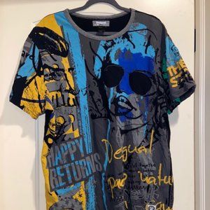 Desigual Mens Graphic T Shirt